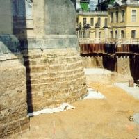 Excavated foundation of the church